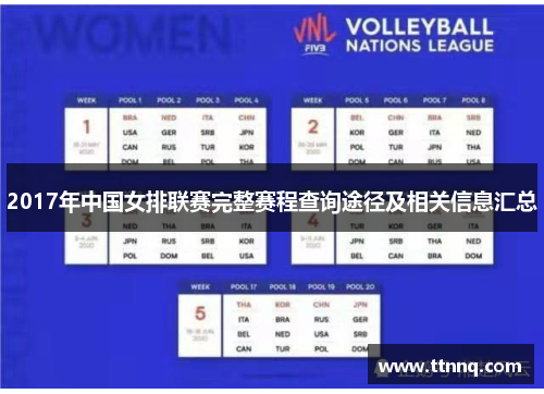 2017年中国女排联赛完整赛程查询途径及相关信息汇总